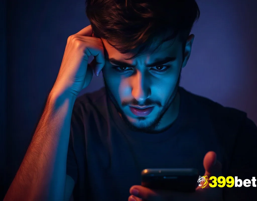 মোবাইলে 399BET লগইন সমস্যায় বিরক্ত ব্যবহারকারীর ছবি