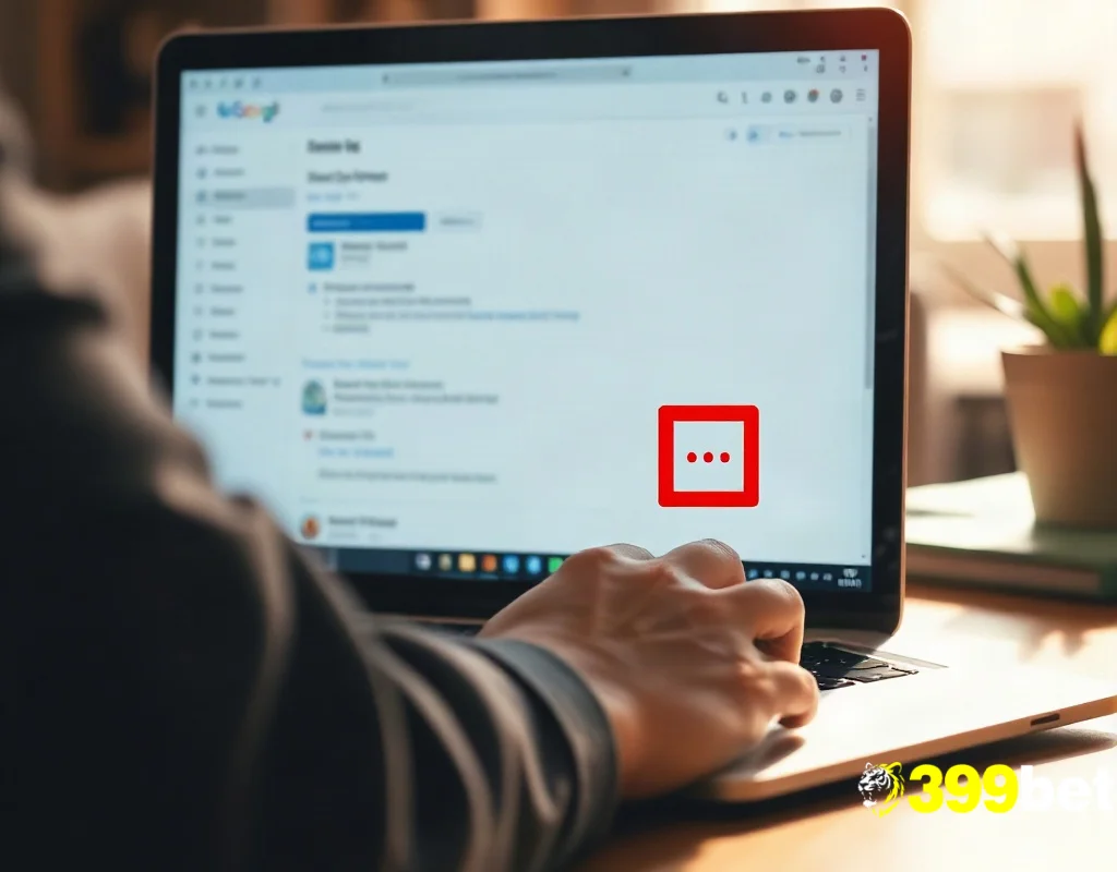 399BET পাসওয়ার্ড রিসেট লিংক ইমেইলে চেক করার দৃশ্য